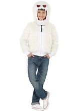 Schnee-Monster Felljacke für Kinder weis