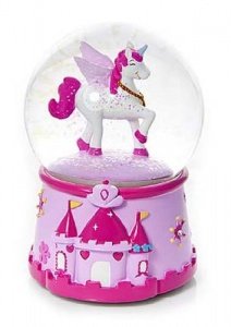 Schneekugel mit Einhorn