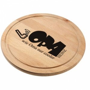 Schneidbrett Holz *cooler Opa* rund mit 