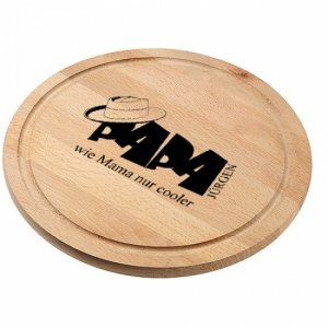 Schneidbrett Holz *cooler Papa* rund mit