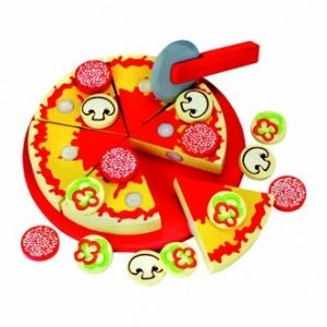 Schneide - Pizza von Bino Holzspielzeug