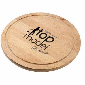 Schneidebrett Holz *Top Model* rund mit 