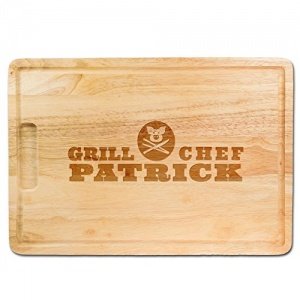 Schneidebrett mit Gravur für Grillmeiste