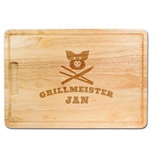 Schneidebrett mit Gravur für Grillmeiste