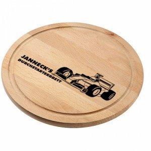 Schneidebrettchen Holz *Rennauto* rund m