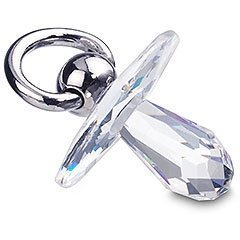 Schnuller, rhodiniert