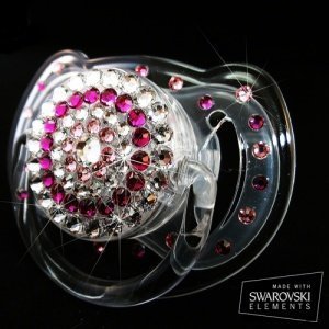 Schnuller, veredelt mit Swarovski Elemen
