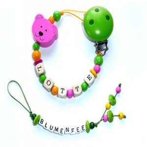 Schnullerkette Bärchen 2teilig Pink