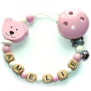 Schnullerkette Bärchen Babyrosa