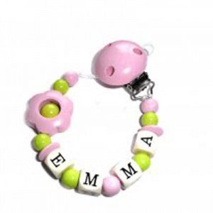 Schnullerkette Blümchen Lemon