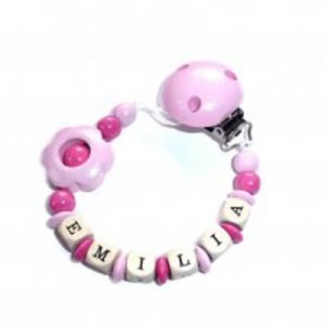 Schnullerkette Blümchen Rosa