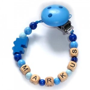 Schnullerkette Lokomotive Blau