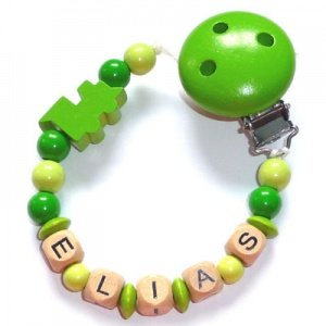 Schnullerkette Lokomotive Grün