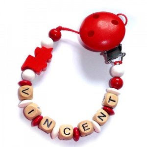 Schnullerkette Lokomotive Rot