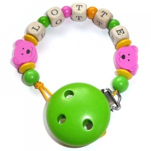 Schnullerkette Minibärchen Pink