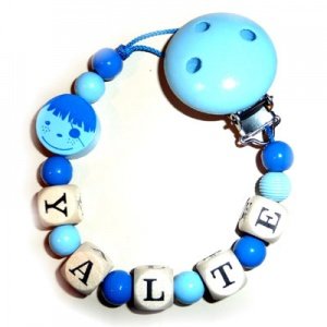 Schnullerkette Pirat Blau