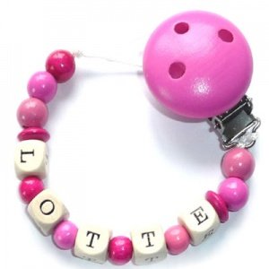 Schnullerkette Sommerwiese Pink