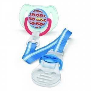 Schnullerkette grün/blau/rosa