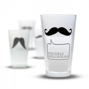 Schnurrbart Gläser - 4er Set
