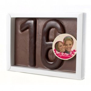 Schokoladentafel mit Ziffer