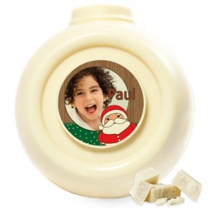 Schokolade - Weihnachtkugel - Weiß