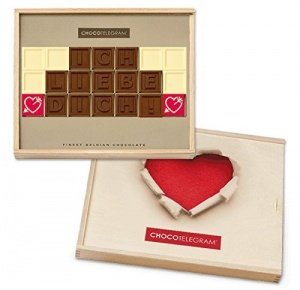 Schokotelegram mit Wunschtext