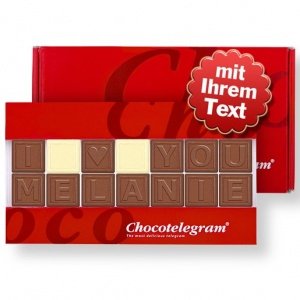 Schokotelegramm, 14 Zeichen