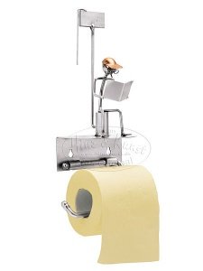 Schraubenmännchen Mann auf der Toilette 