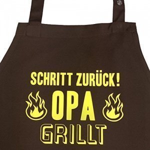 Schritt zurück! Opa grillt Grillschürze