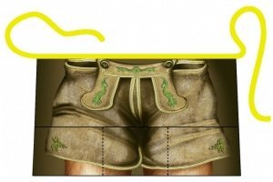 Schürze - Halbschürze Lederhose