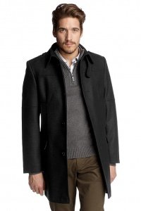 Schurwoll-Mix Karomantel