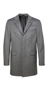Schurwoll-Mix Melange Blazer-Mantel
