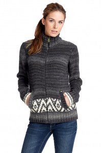 Schurwoll-Mix Zipp-Cardigan