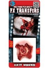 Schusswunde Klebe-Tattoo Halloween haut-