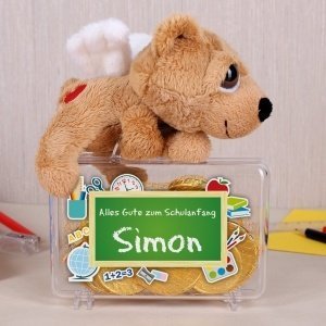 Schutzengel-Teddybär mit Geldkoffer