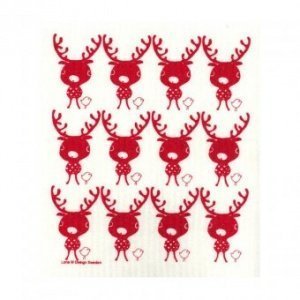 Schwammtuch Reh & Vögel