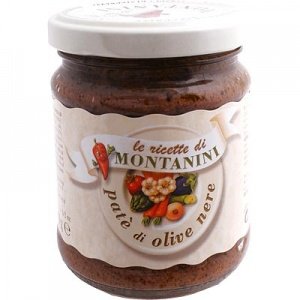Schwarze Olivencreme Montanini Pate di O