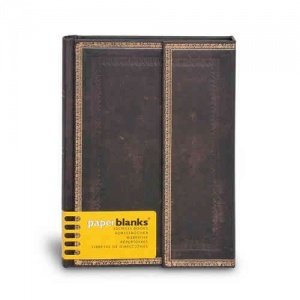 -Schwarzes Marokkoleder- Adressbuch, Mid