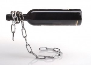 Schwebender Weinflaschenhalter