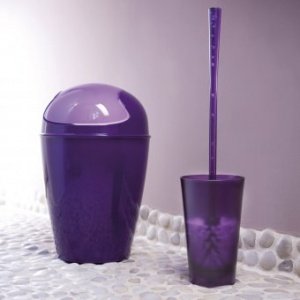 Schwingdeckeleimer Del M solid pflaume