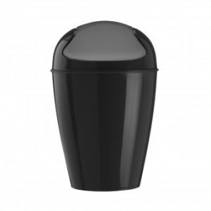 Schwingdeckeleimer Del S solid schwarz