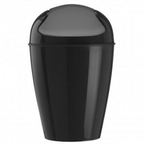 Schwingdeckeleimer Del XL solid schwarz