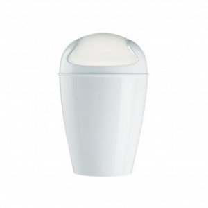 Schwingdeckeleimer Del XXS solid weiß