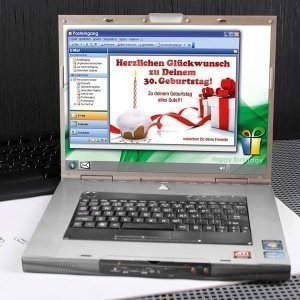 schokoladiger Lap-Top mit persönlichem G