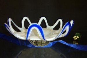 schwere Schale weiß Ø35cm