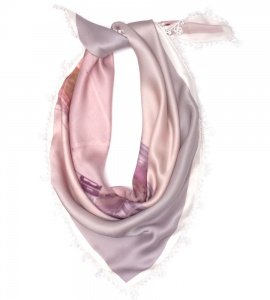 SEIDENTUCH MIT SPITZE NURYE ARABA