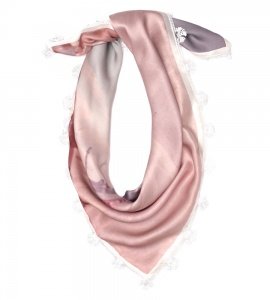 SEIDENTUCH MIT SPITZE NURYE ENDUSTRIE