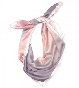 SEIDENTUCH MIT SPITZE NURYE VINC