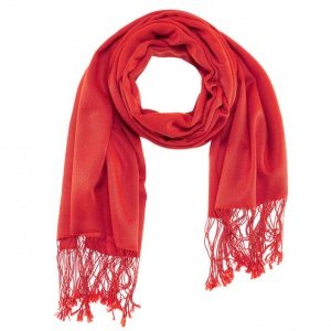 Seiden-Woll-Pashmina Koralle 55% Seide 4