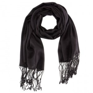 Seiden-Woll-Pashmina Schwarz 55% Seide 4